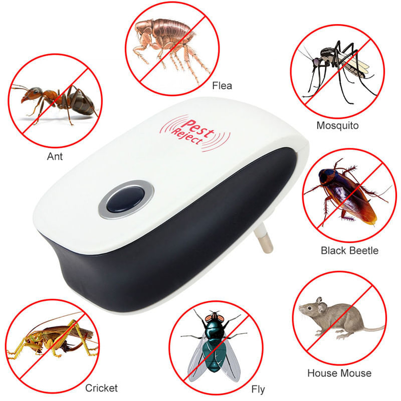 Aparat anti Daunatori Ultrasonic pentru gandaci, muste, tantari, furnici, paianjeni, soareci, Ultrasonic Pest Reject — imaginea 2