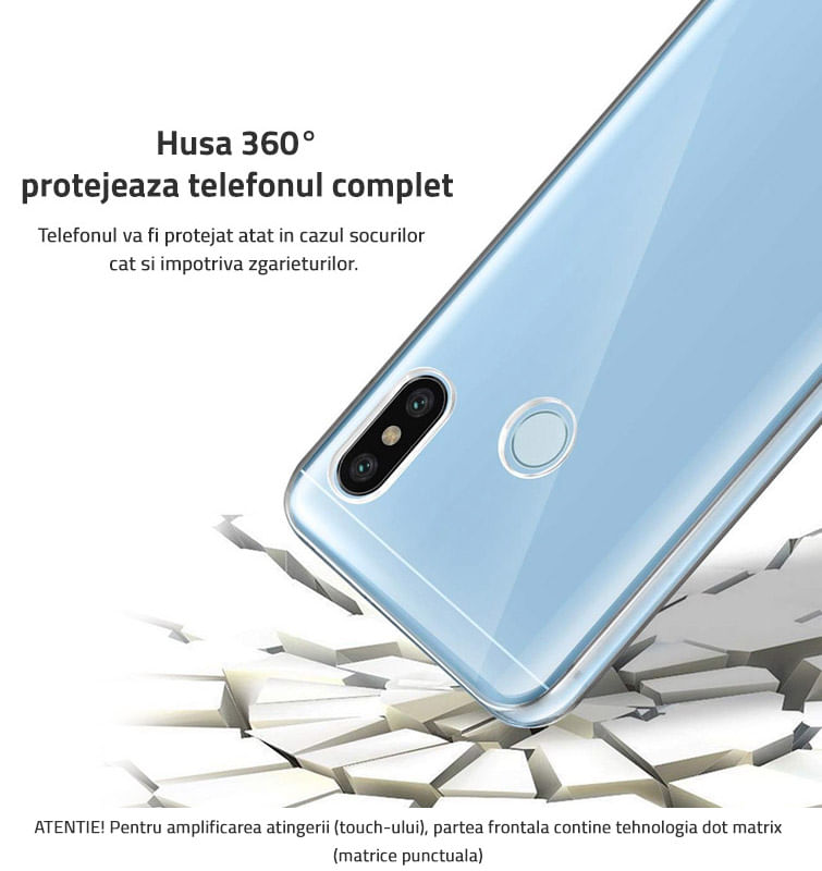 Husa 360 pentru Samsung Galaxy A51, TPU Transparent fata+spate - 4 | YEO
