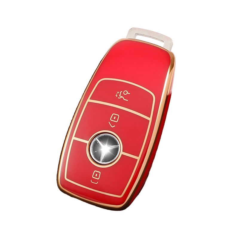 Husa rosu pentru cheie Mercedes A C E S Class GLA GLC GLE GL GLS CLA CLS AMG W205 W213 W177 W222 E200 E300