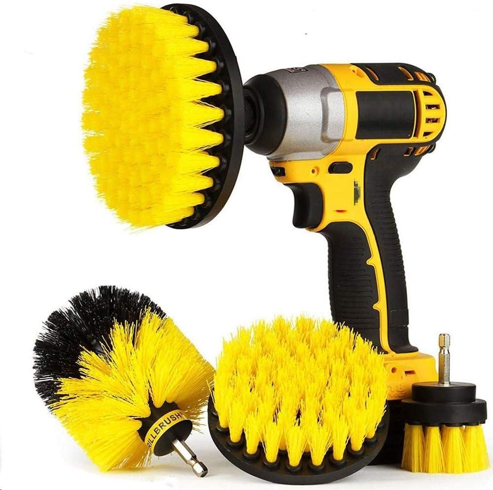 Perie de curatare electrica cu 4 capete, 25x135 mm, Galben