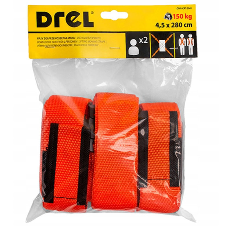 Curele de ridicat mobila, Plastic, 150 kg, Portocaliu — imaginea 2