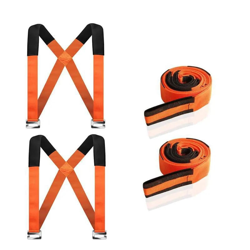 Set 2 Curele Ham pentru ridicat, mutat mobila sau alte obiecte, Portocaliu