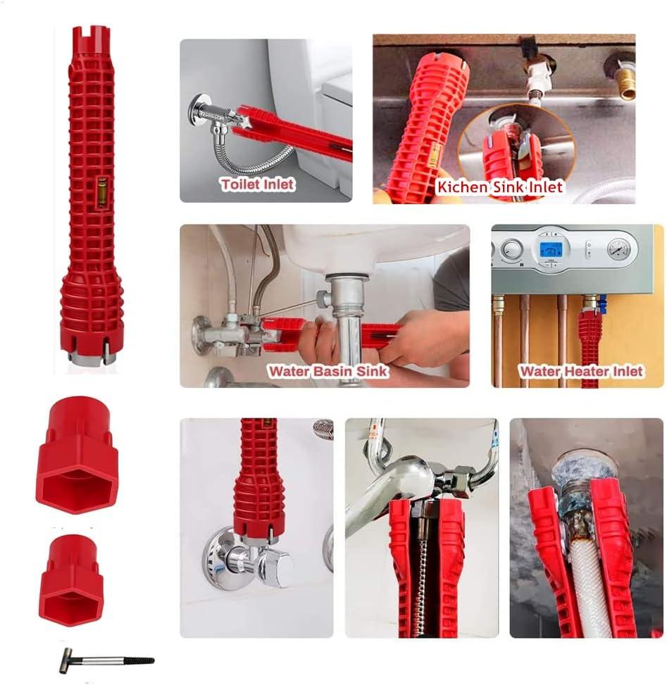 Set cheie pentru robineti, instalator, Rosu — imaginea 2