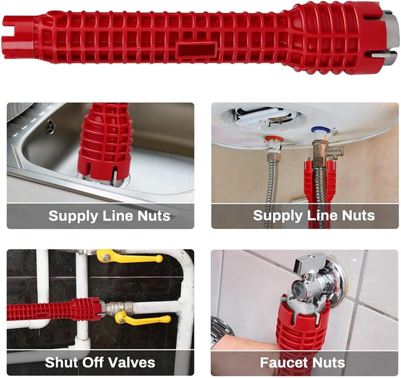 Cheie multifunctionala pentru instalatiile sanitare, Rosu — imaginea 3