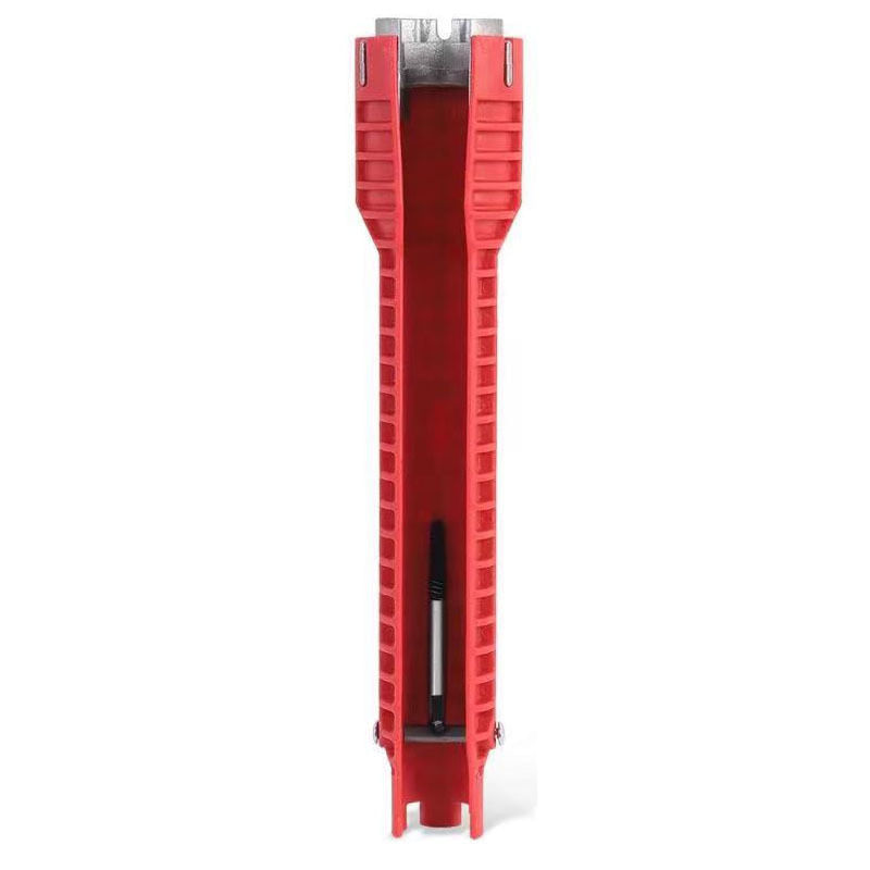 Cheie pentru instalatii sanitare, Plastic/Aluminiu/Otel, 250 mm, Rosu/Argintiu — imaginea 3