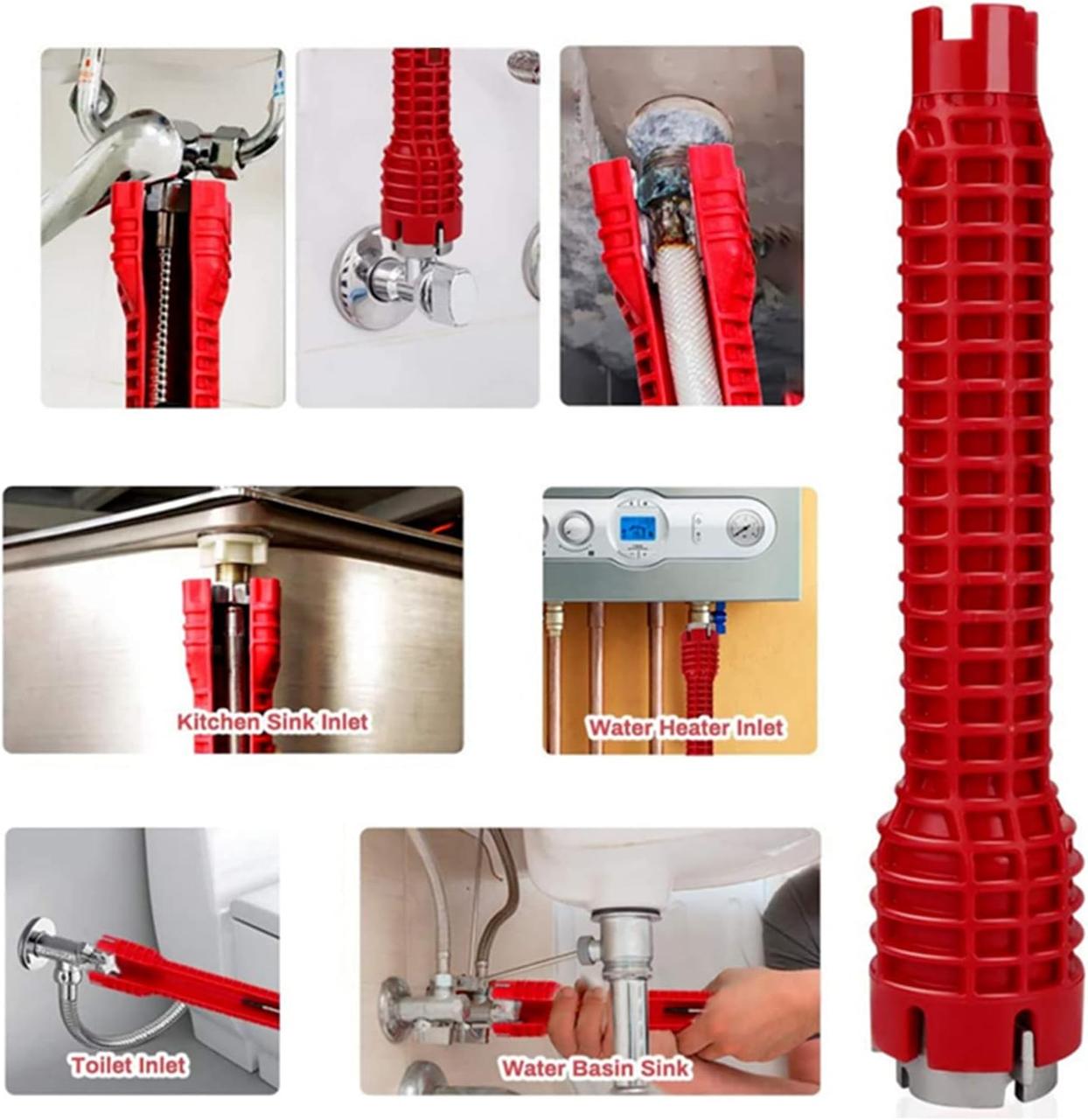 Cheie multifunctionala pentru instalatiile sanitare, Rosu — imaginea 5