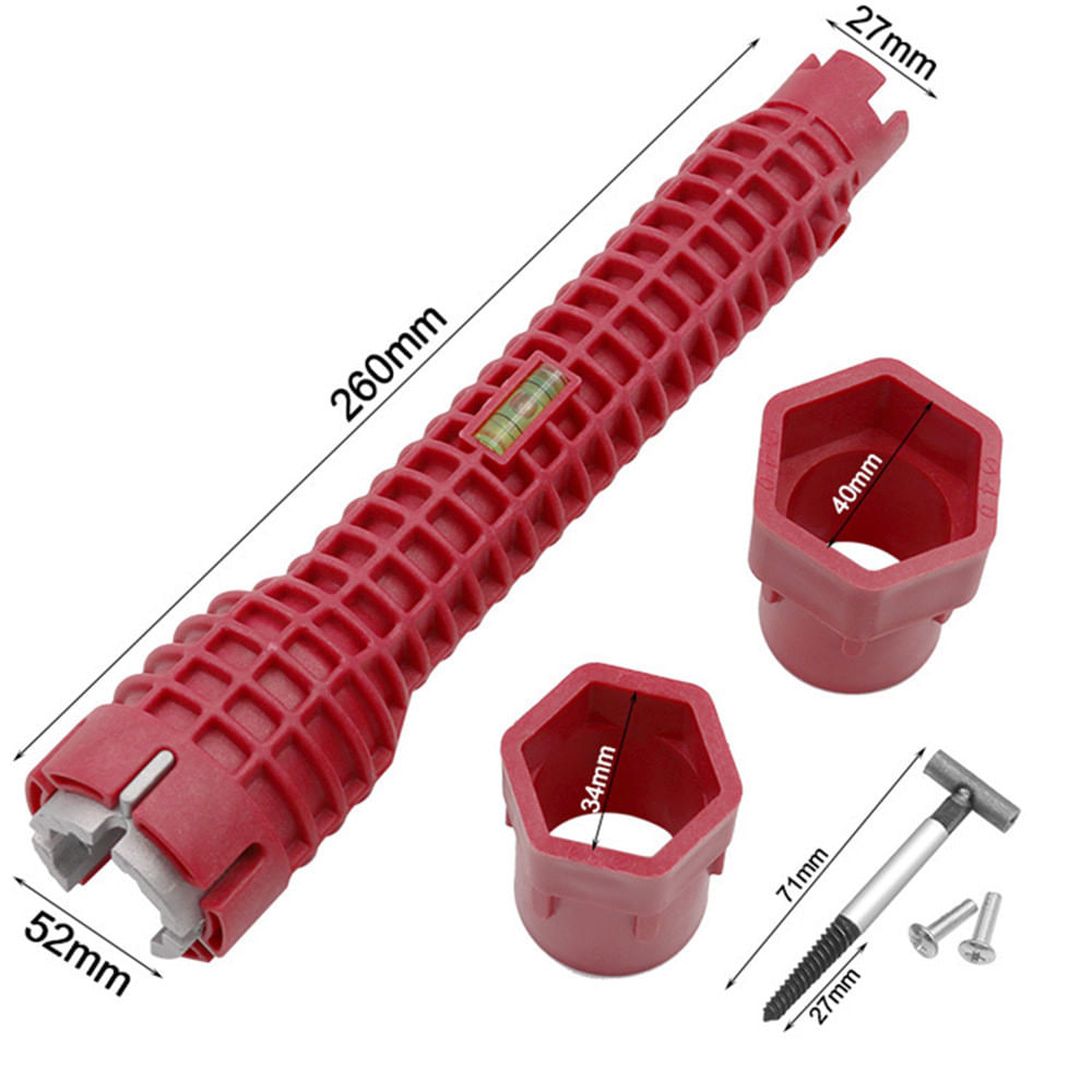 Cheie instalatii sanitare, ABS, 26x5.2 cm, Rosu — imaginea 3