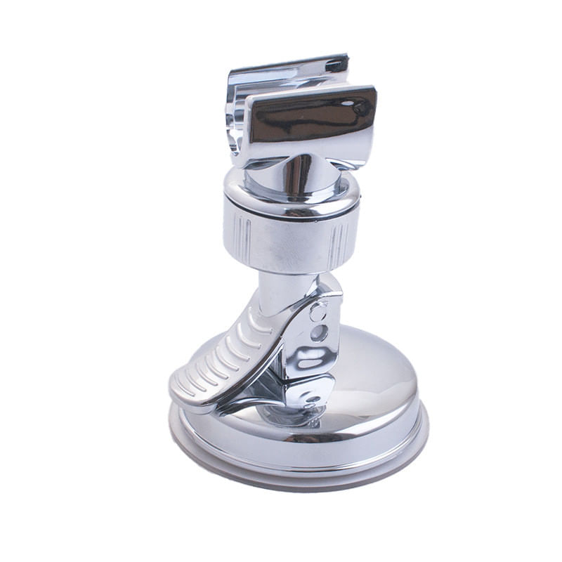 Suport de dus cu ventuza, Rotatie 360, 7 cm, Argintiu
