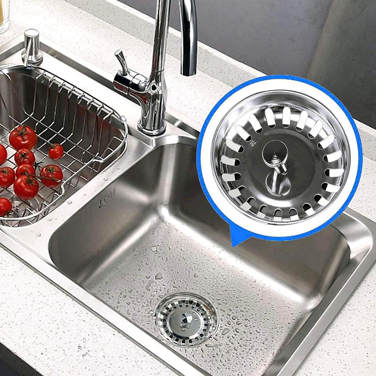 Sita pentru chiuveta, Otel inoxidabil/Cauciuc, 79.3 mm, Argintiu - 4 | YEO