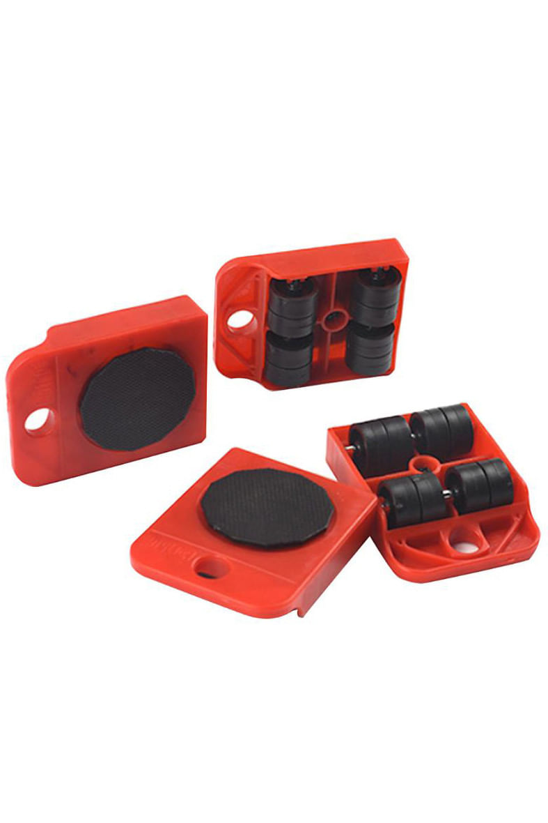 Set StrongPunch pentru mutat obliecte pana la 150 kg, 5 piese, cu 4 role a cate 8 roti si 1 cric pentru — imaginea 4