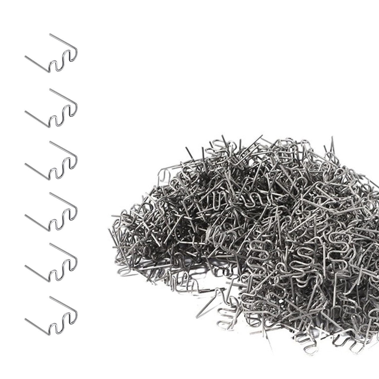 Set 500 Capse Pentru Pistol de Lipit, Reparat si Sudat Plastic, ijoynewk, Cleme Model Tip S, 0.8mm