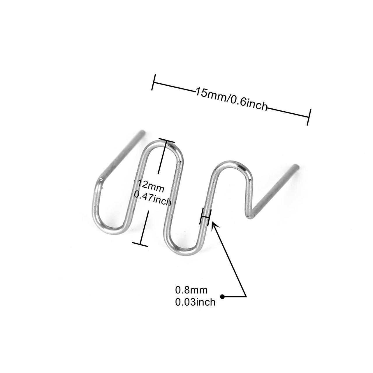 Set 500 Capse Pentru Pistol de Lipit, Reparat si Sudat Plastic, ijoynewk, Cleme Model Tip S, 0.8mm - 4 | YEO