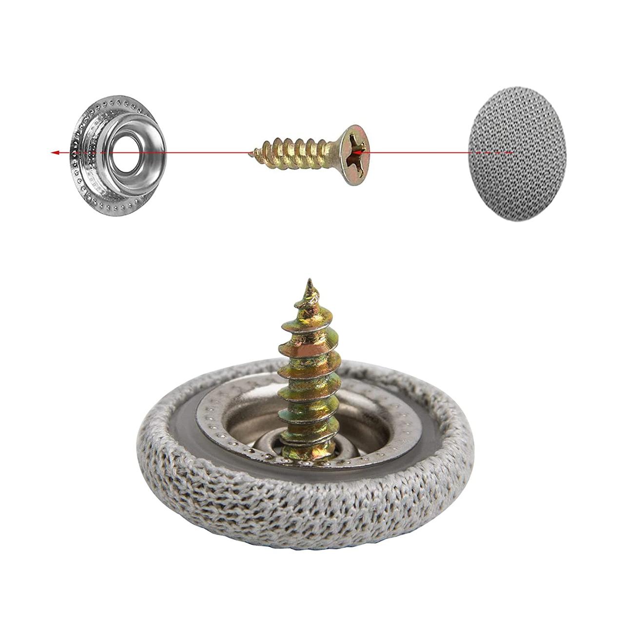 Kit 70 capse, pentru reparatia plafonului auto, compatibil Audi, Opel, BMW, VW, GRI - 2 | YEO