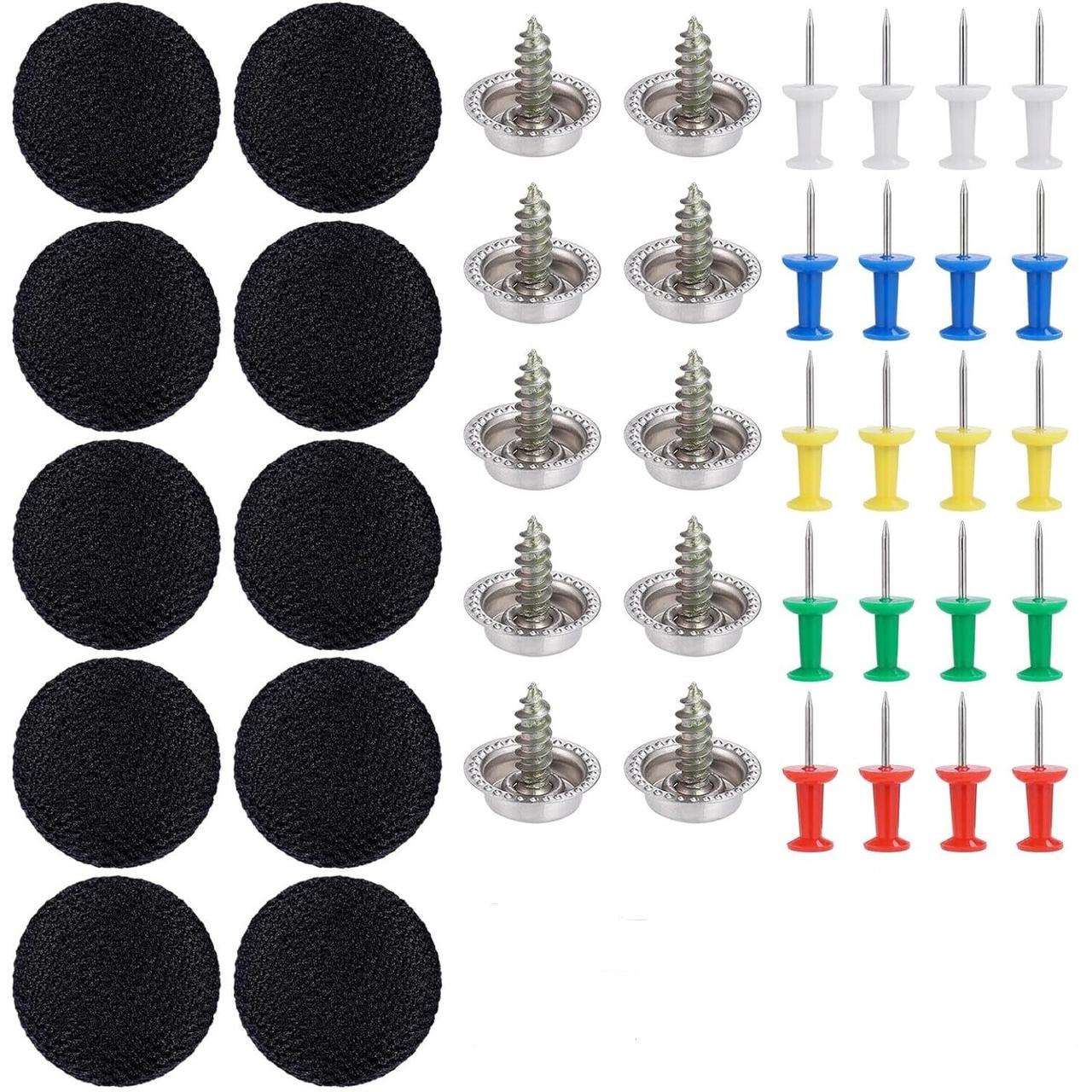 Kit 35 nituri universale tip butoni, capse reparare plafon auto, fixare a panzei cu stifturi, orice masina
