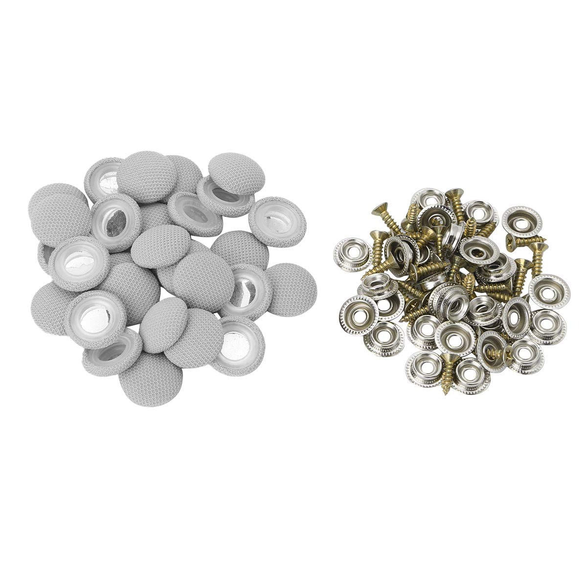 Set Reparatie Plafon Auto cu 30 Butoni pentru Tapiserie - Gri - 2 | YEO