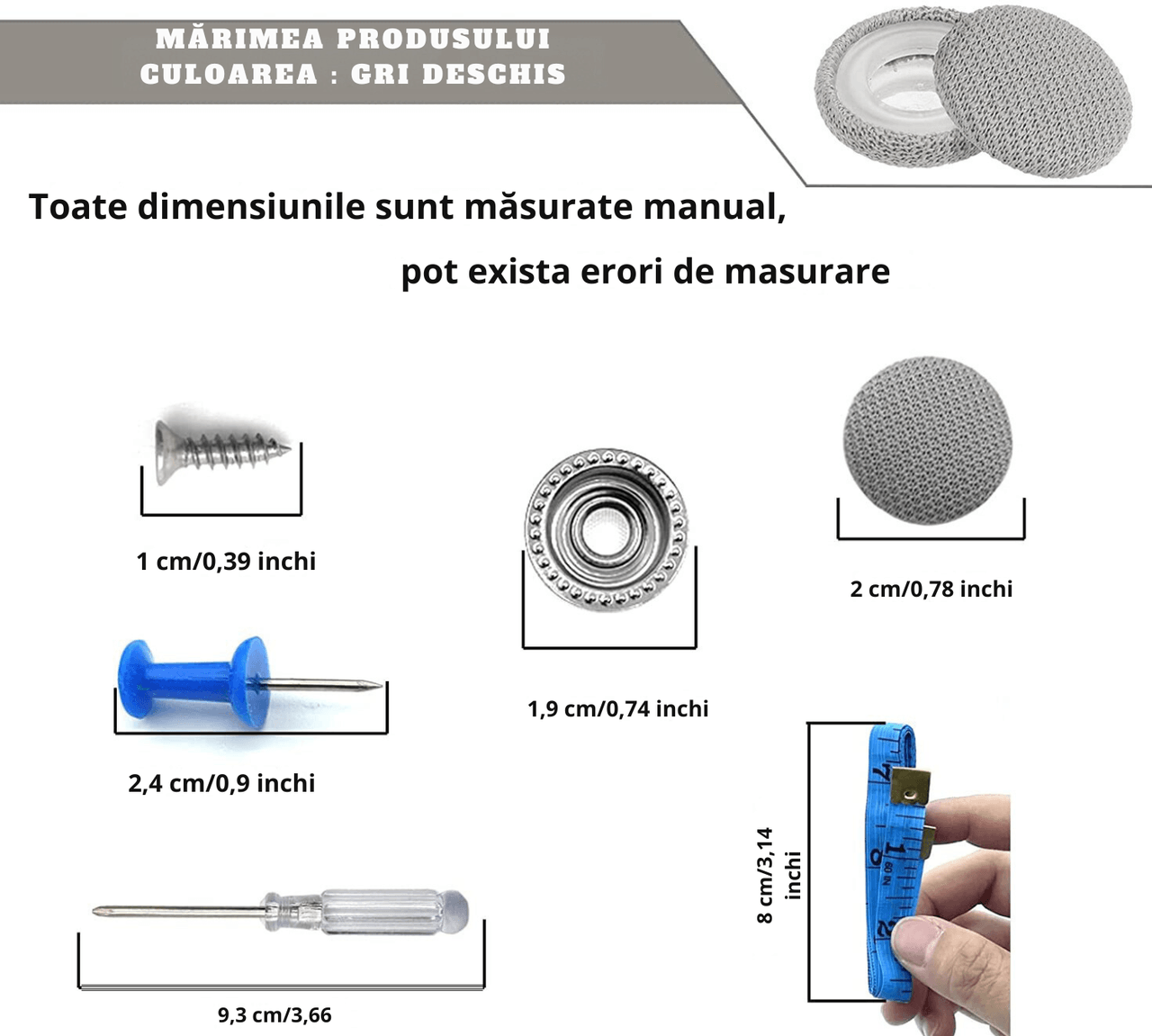Set 60 capse pentru reconditionare tapiterie/plafon auto cu instrument de instalare - 4 | YEO