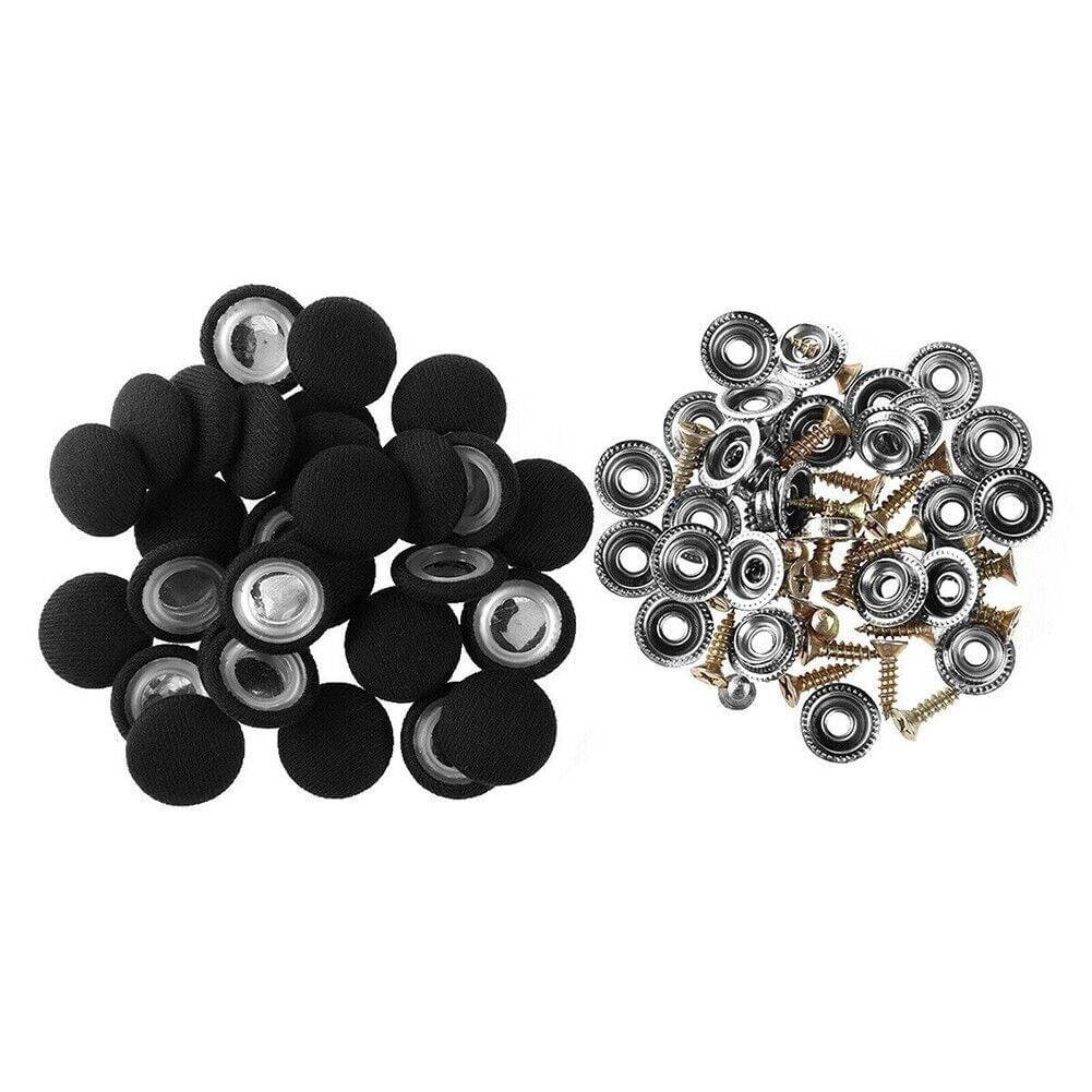 Set Reparatie Plafon Auto cu 30 Butoni pentru Tapiserie - Negru - 2 | YEO