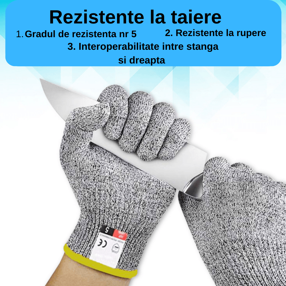 Manusi Profesionale de Protectie Anti-Taiere, HPPE, Gradul 5 de Protective, Pentru Bucatarie, Macelarie, - imagine 7