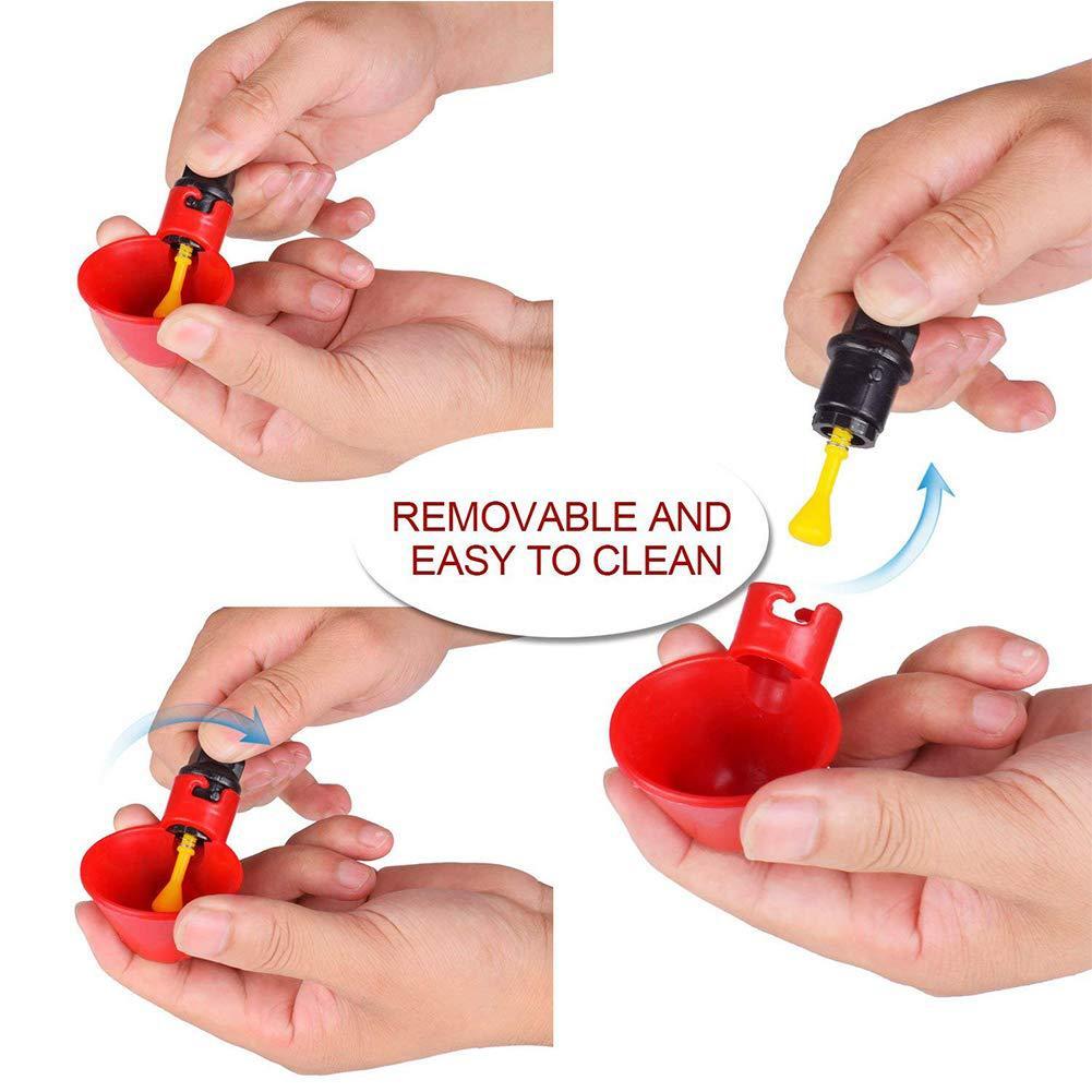 Set 24 adapatori pentru pasari, PVC, Rosu - imagine 3