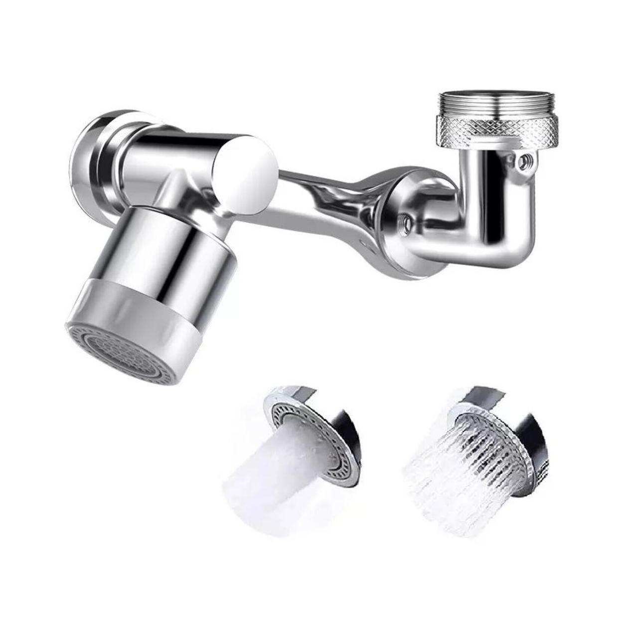 Extensie Robinet Rotativa, Adaptor Apa Baterie, Universal, Rotatie de 1080 , Functie de Economisire a Apei — imaginea 3