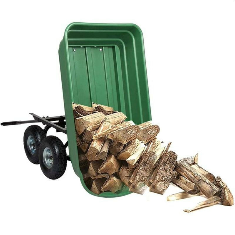Carucior de gradina, sarcina maxima 300 kg, cupa rabatabila, maner lung cu burete antiderapant, — imaginea 2