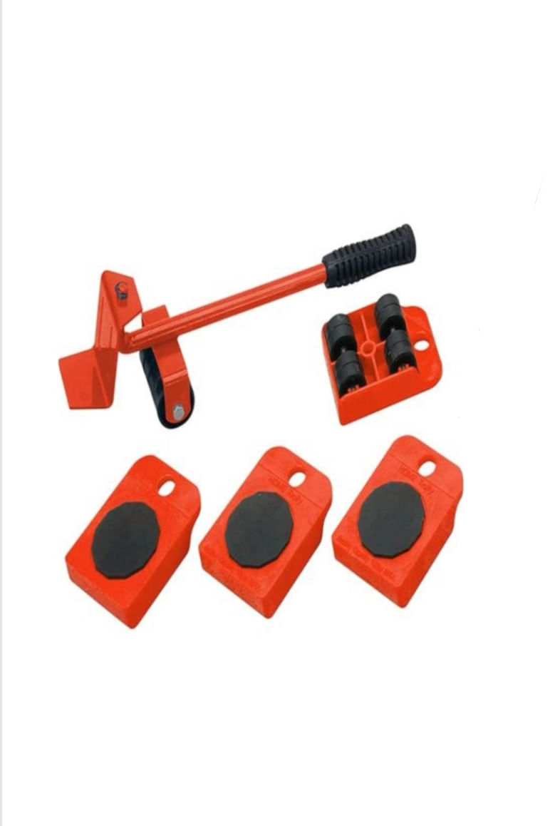 Set transportat si ridicat mobila, 5 piese, rosu-negru — imaginea 2