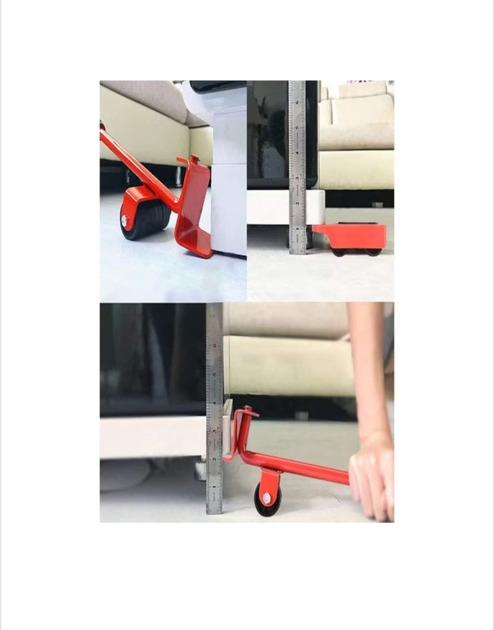 Set transportat si ridicat mobila, 5 piese, rosu-negru — imaginea 3