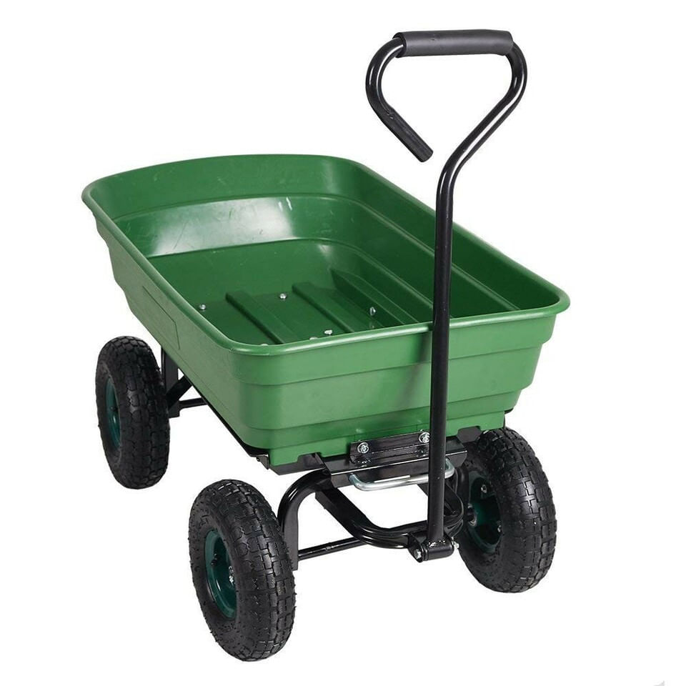 Carucior de gradina, sarcina maxima 300 kg, cupa rabatabila, maner lung cu burete antiderapant, — imaginea 5