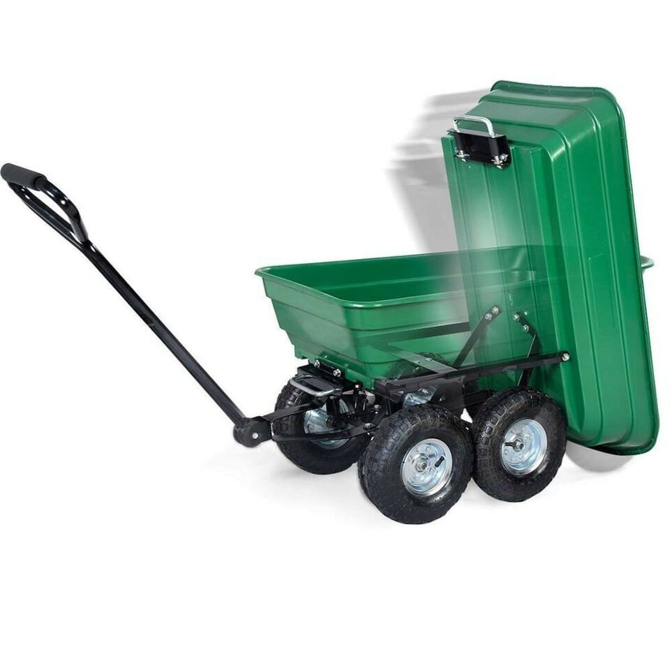 Carucior de gradina, sarcina maxima 300 kg, cupa rabatabila, maner lung cu burete antiderapant, — imaginea 6