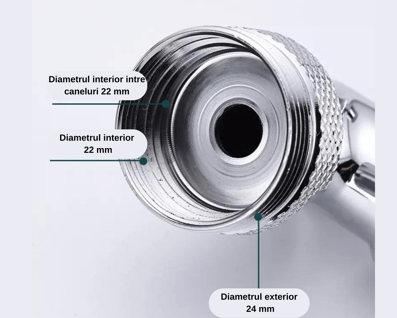 Extensie Robinet Rotativa, Adaptor Apa Baterie, Universal, Rotatie de 1080 , Functie de Economisire a Apei, — imaginea 5