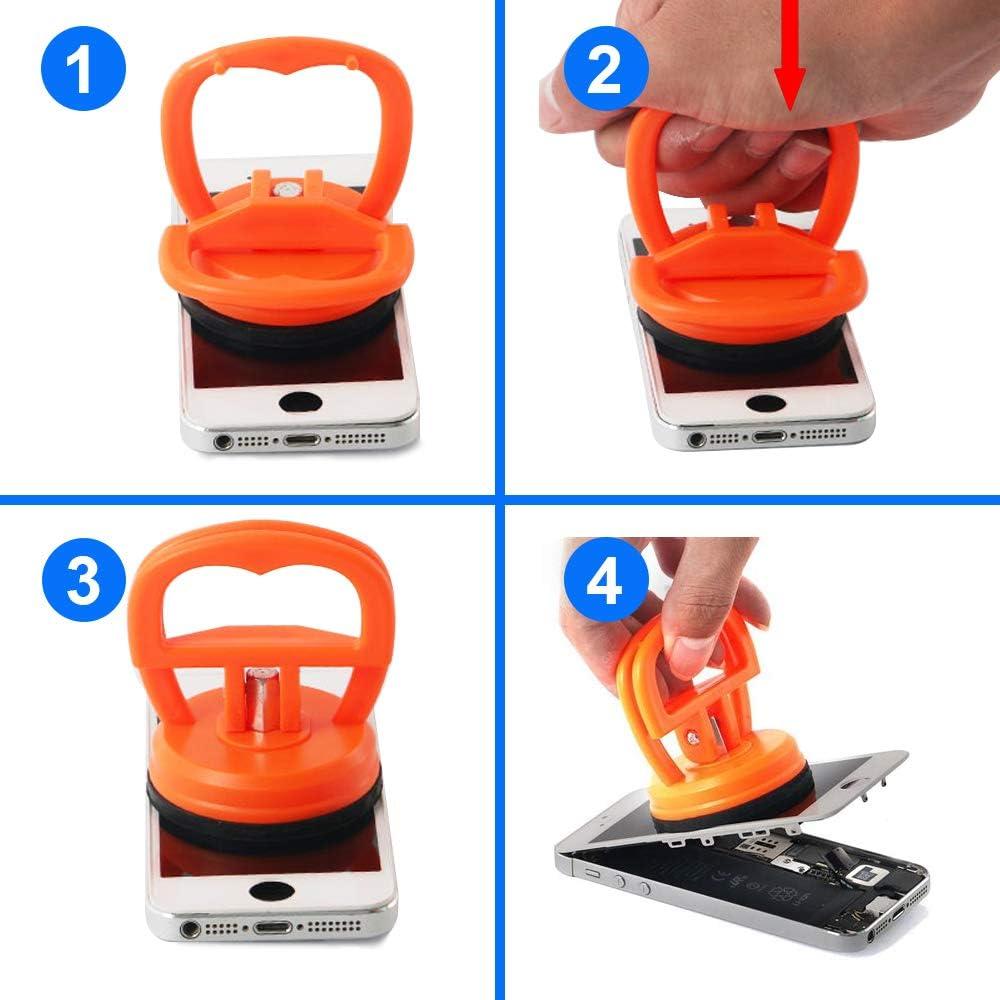 Set 2 ventuze manipulare electronice, ABS/Cauciuc, 6.5 x 5.8 cm, Portocaliu/Negru — imaginea 3