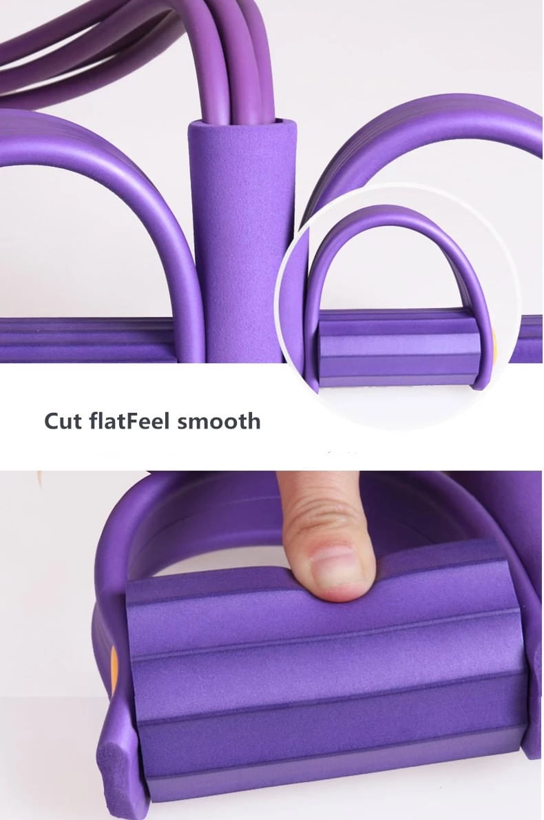 Extensor elastic Multifunctional , pentru Tonifiere Abdomen, Brate, Piept, Picioare, portabil, Violet - imagine 5