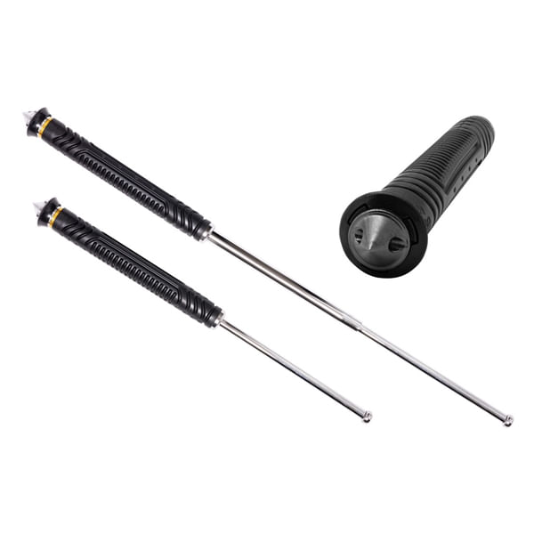 Baston telescopic pliabil, titan, ciocan geamuri detasabil, 53,5 cm, husa cordura, negru - imagine 2