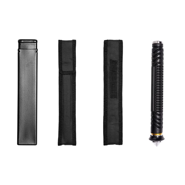 Baston telescopic pliabil, titan, ciocan geamuri detasabil, 53,5 cm, husa cordura, negru - imagine 3
