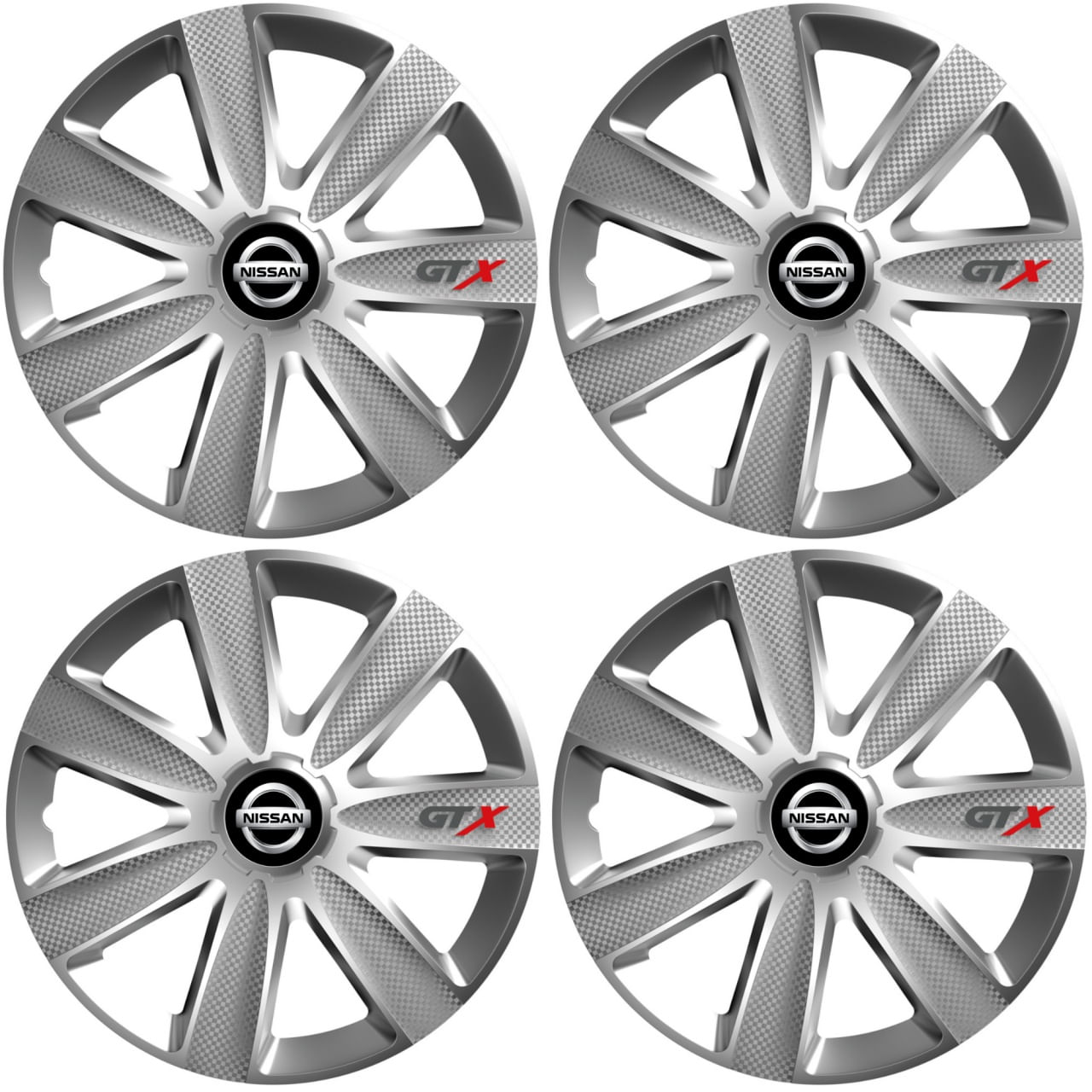 Set 4 Capace Roti GTX Gri R17, Pentru Nissan