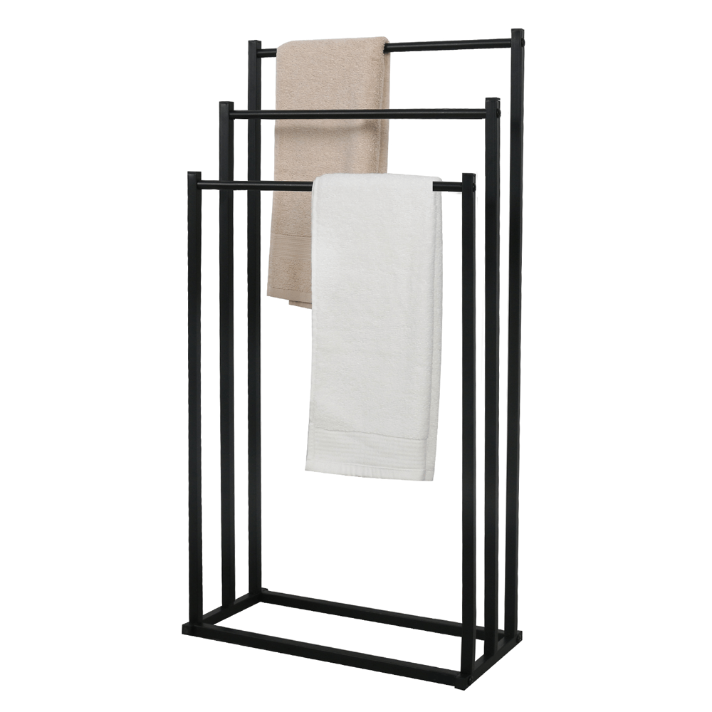 Suport pentru prosoape, negru, POLDO - 2 | YEO