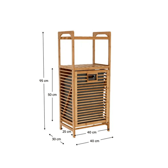 Cos de rufe, bambus natural/gri, KERI NEW - 1 | YEO
