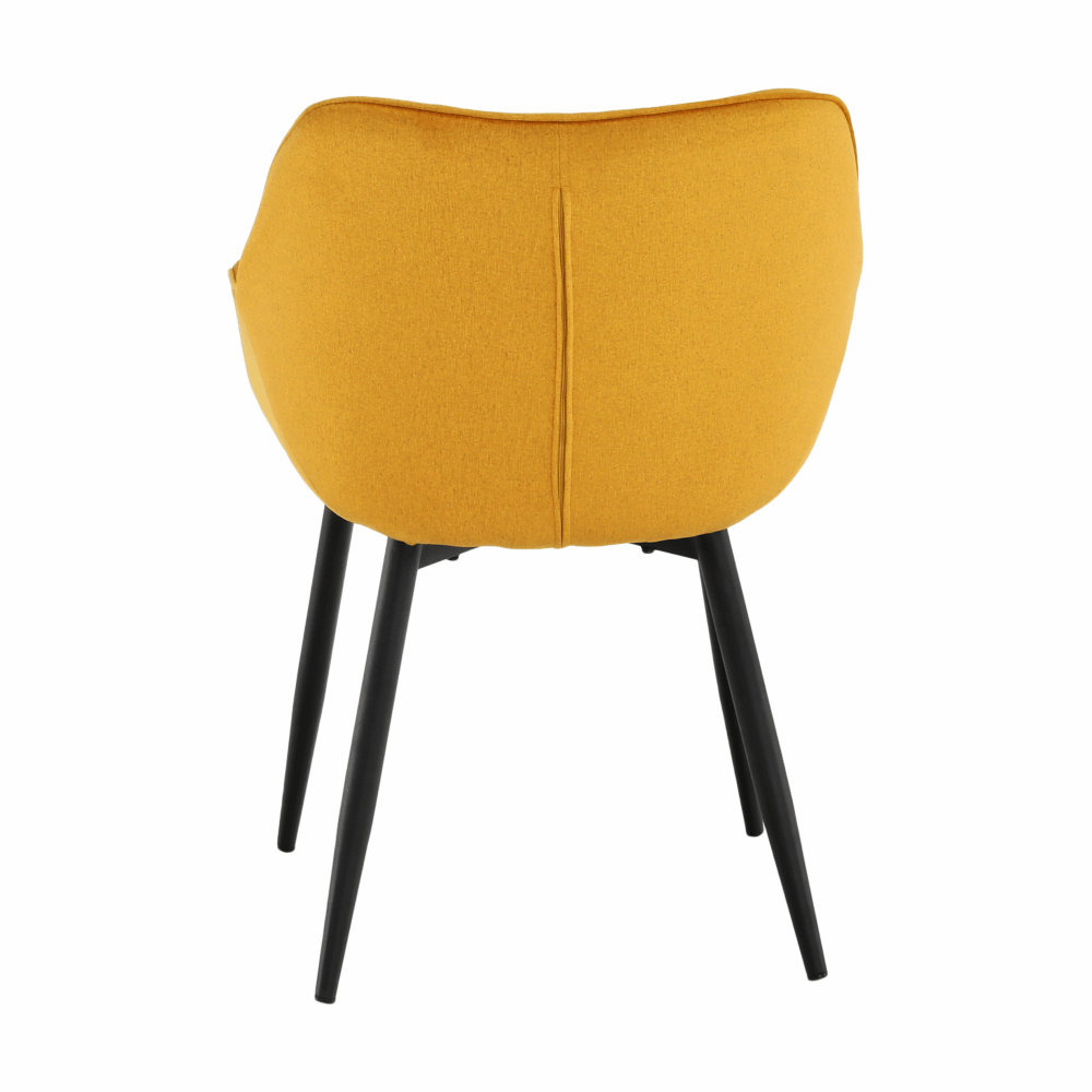 Fotoliu de design, material textil Velvet galben, FEDRIS — imaginea 6