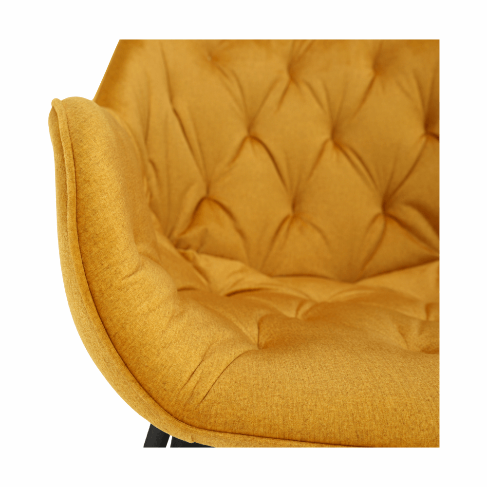 Fotoliu de design, material textil Velvet galben, FEDRIS — imaginea 12