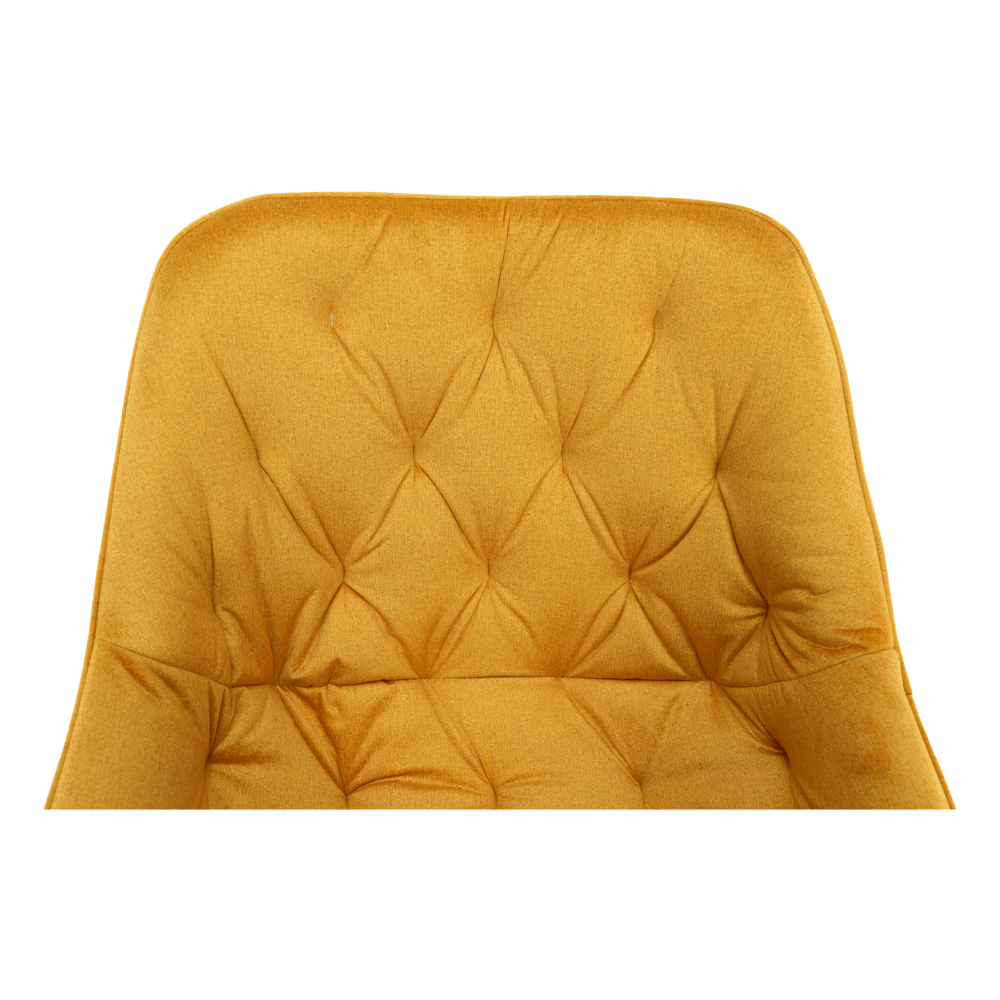 Fotoliu de design, material textil Velvet galben, FEDRIS — imaginea 14