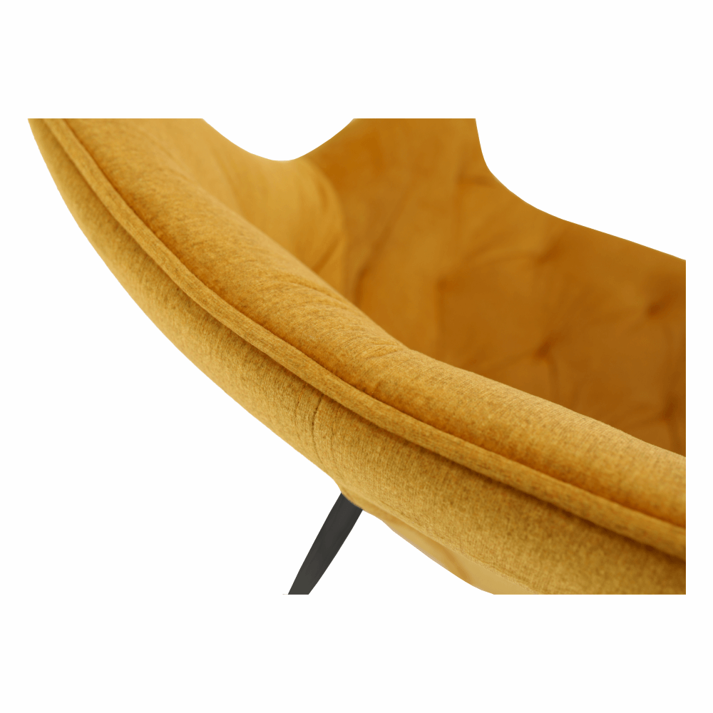 Fotoliu de design, material textil Velvet galben, FEDRIS — imaginea 15