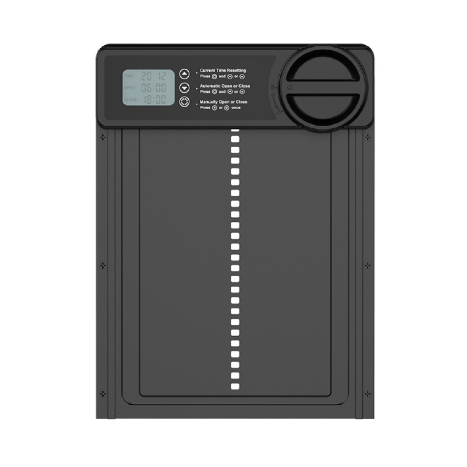 Usa Automatizata Pentru Cotet Pasari,Adsinio,Alimentata cu Baterii AA,Programabil Deschidere si Inchidere Automata,Negru - imagine 3