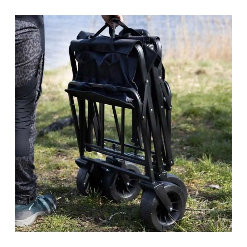 Carucior de gradina pentru transport, pliabil, metalic, negru, JollyMag, AR07CZ, 72x47x68-87cm — imaginea 4