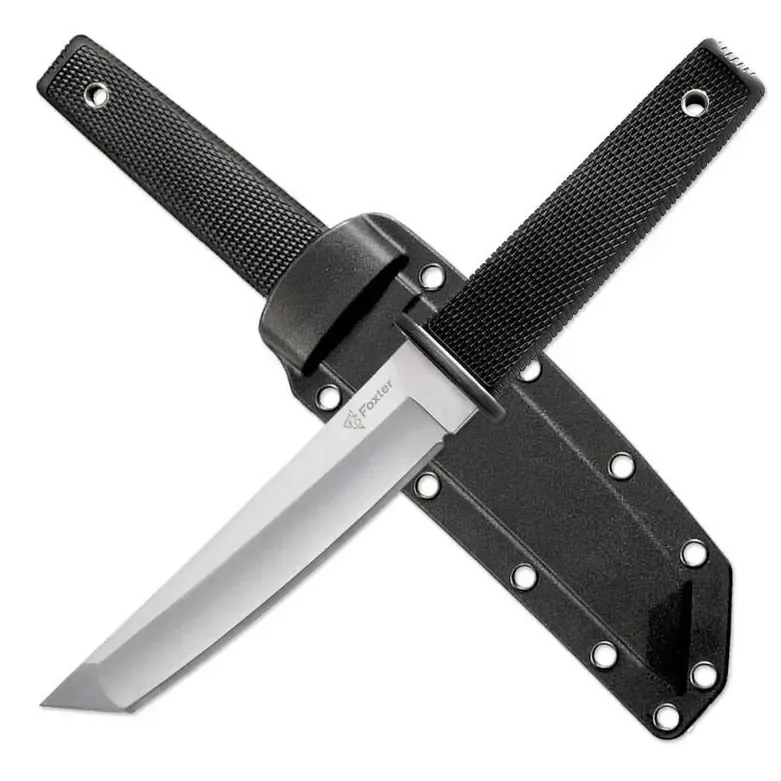 Cutit de vanatoare Katana Tanto Flint Foxter, 30 cm, toc inclus, argintiu - imagine 3