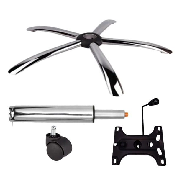 Set placuta balans metalica 20 cm x 15 cm, baza 60 cm, rola universala Ø11 mm si cilindru piston, gaz, scaune birou — imaginea 9