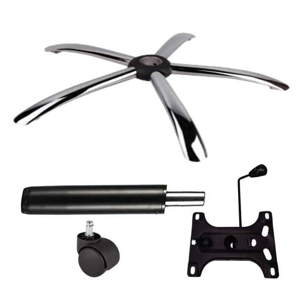 Set placuta balans metalica 26 x 15 cm, baza 60 cm, rola universala Ø11 si cilindru piston, gaz, pentru scaune birou — imaginea 4