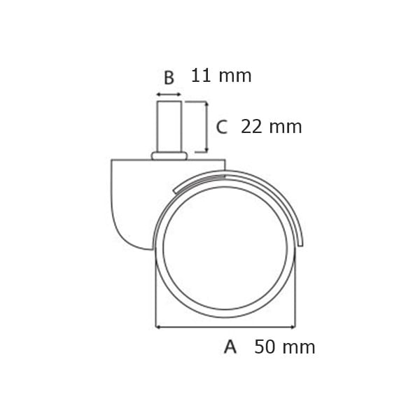 Set placuta balans metalica 25 x 15 cm, baza 60 cm, rola universala Ø11 si cilindru piston, gaz, pentru scaune birou — imaginea 9