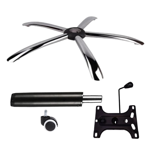 Set placuta balans metalica 26 x 15 cm, baza 60 cm, rola universala cauciuc si cilindru piston, gaz, pentru scaune birou — imaginea 13
