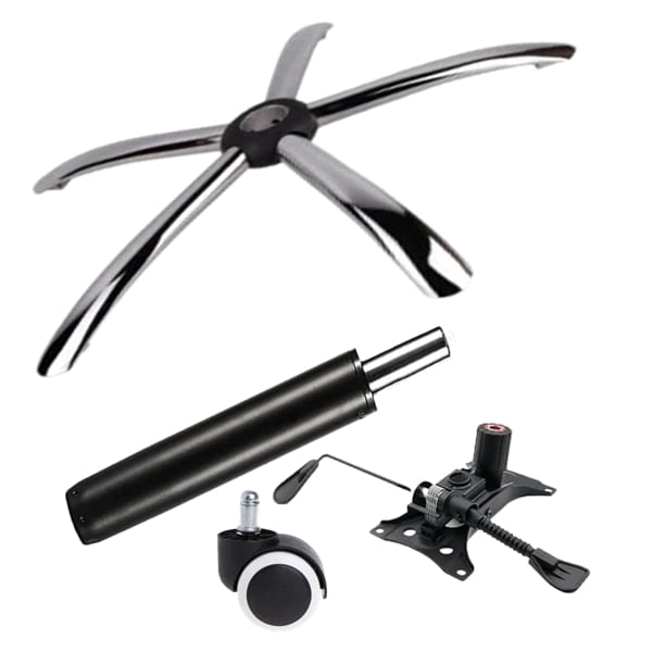 Set placuta balans metalica 25 x 15 cm, baza 60 cm, rola universala cauciuc si cilindru piston, gaz, pentru scaune birou — imaginea 12