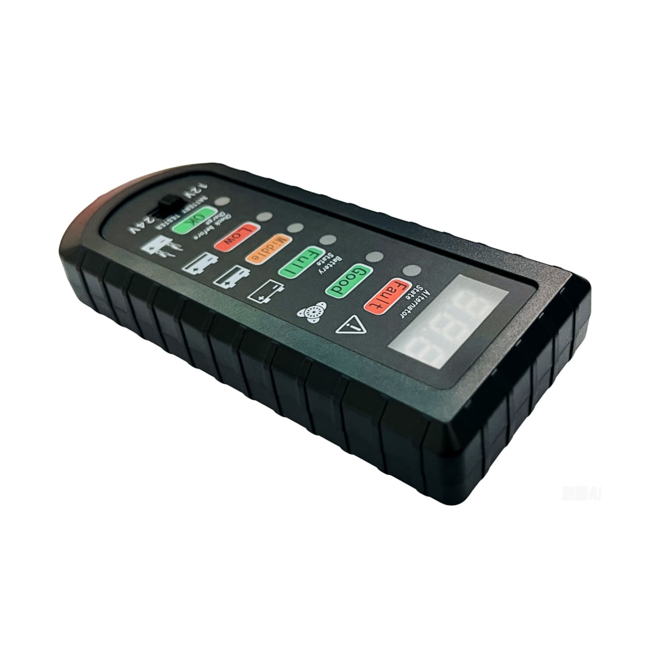 Tester Digital de Baterie Auto Techstar 12V/24V cu Afisaj LED, Diagnostic Alternator si Indicator Stare Acumulator - 1 | YEO